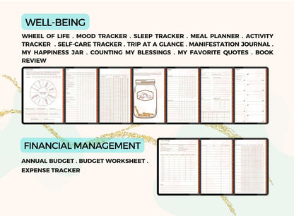  Hyperlinked Journal PLR Journal Canva Editable Commercial Use Resell Rights, digital planner plr, buy plr