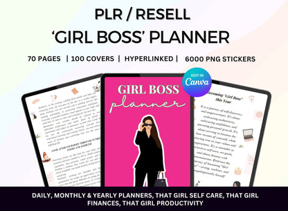 PLR Girl Planner Resell Planner with Master Resell Rights