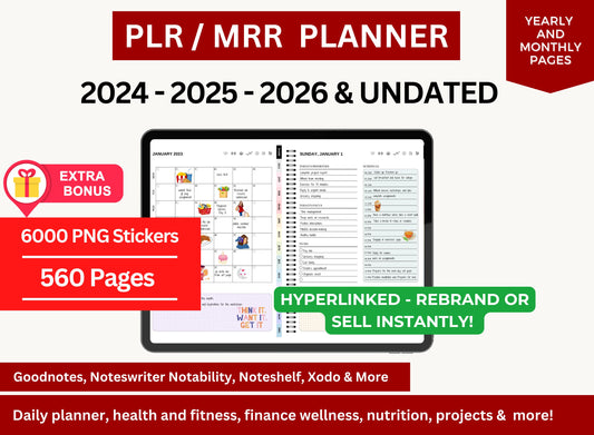 Ultimate Premium Digital Planner, 2025, 2026 with Master Resell Rights
