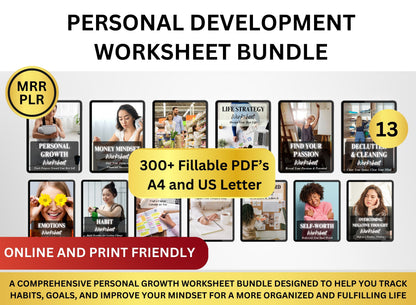Personal Development Workbook & Planner Bundle, Coach Worksheets