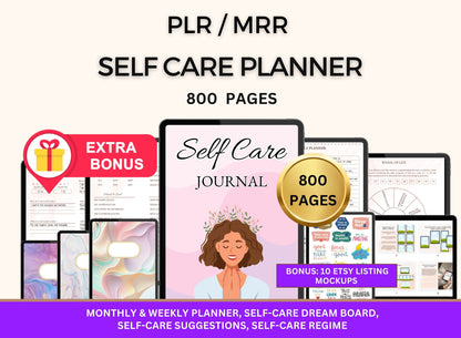Self Care Planner PLR Planner with Master Resell Rights