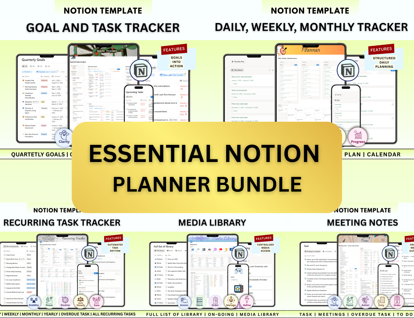 Essential Notion Planner Bundle