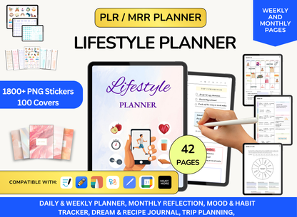 PLR Lifestyle Digital Planner, Resell Rights Canva Journal PLR Templates, Lifestyle Plr, PLR Planner Plr Digital Planner Plr Journal