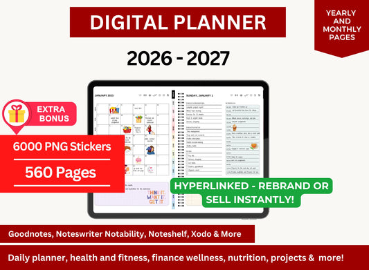 Digital Planner 2026, 2027