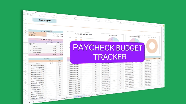 Paycheck Budget Spreadsheet Template
