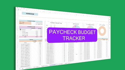 Paycheck Budget Spreadsheet Template