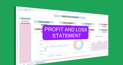 Profit and Loss Statement Spreadsheet
