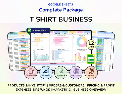 Tshirt Business Clothes Business Planner Log Apparel Templates