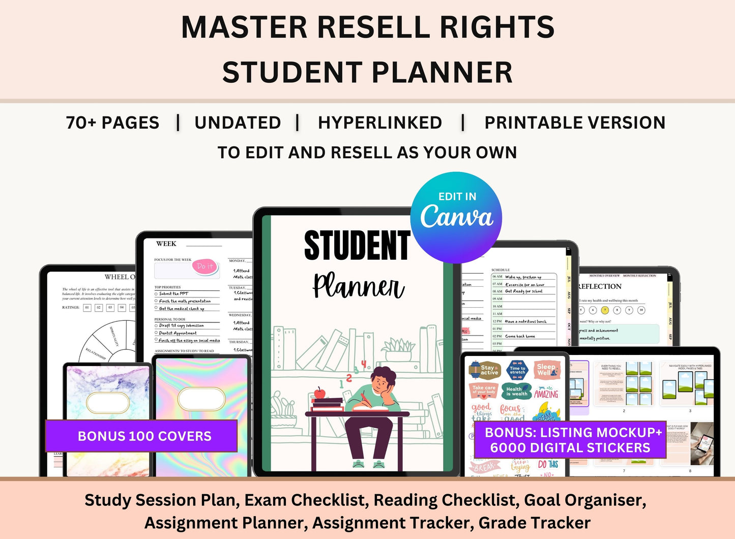 PLR Student Planner Master Resell Rights
