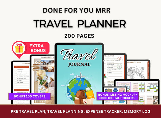 Travel Planner PLR Digital Planner Master Resell Rights