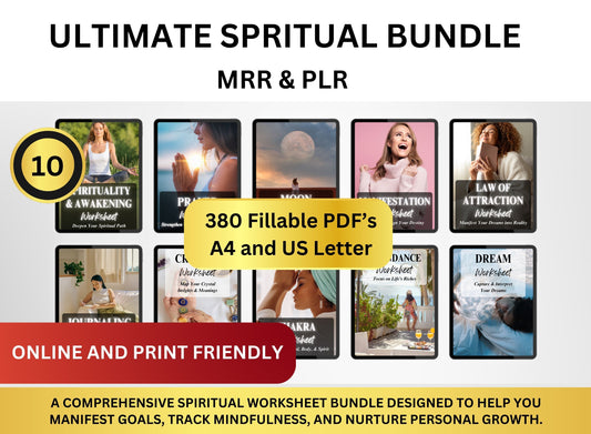 Spiritual Planner, Prayer Journal, Law of Attraction, Manifestation, Crystal Planner, Abundance Planner, Dream Worksheet