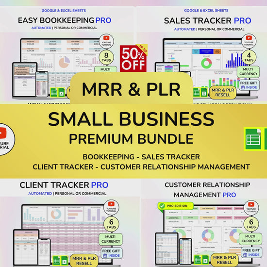 PLR Small Business Spreadsheet CRM, Business Tracker, PLR Small Business Spreadsheet CRM Business Tracker Business Spreadsheet Bookkeeping Sales Tracker Business Planner Business Expense