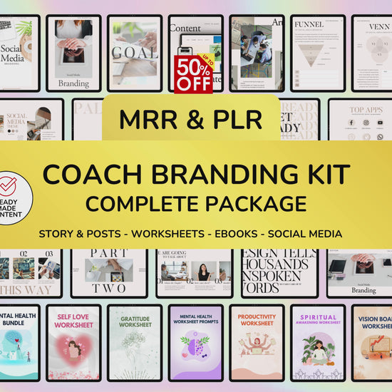 Coach Templates, MRR Package, Plr bundle, Plr canva templates, MRR, Master resell canva, Canva templates, Canva, planner template