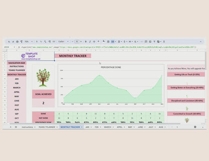 Habit Tracker Spreadsheet - Plant a Tree