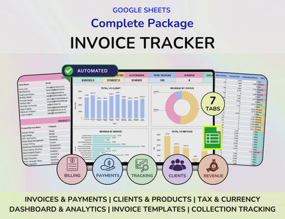 Invoice Tracker Google Sheets Invoice Generator Spreadsheet