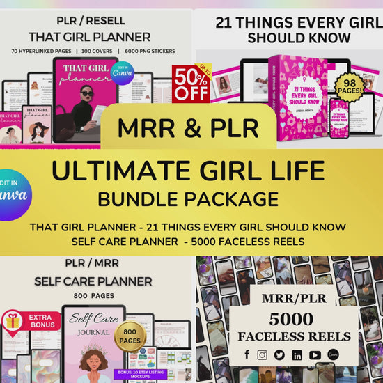 Girl Planner, Boss Babe, Planner Girl, Self Care, Girl Ebook, Digital Planner, Goodnotes Planner, Ipad planner, Faceless Reels, Monthly Planner, self care journal,