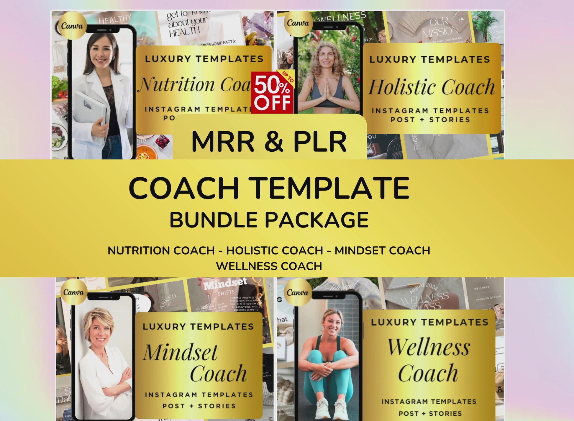 Wellness Coach template, PLR Templates, PLR planner, plr digital products, PLR, nutrition coach templates, master resell rights, Life Coach Template, holistic coach templates, Coach Templates, coach social media, coach instagram, Coach Canva, Coach Branding Kit
