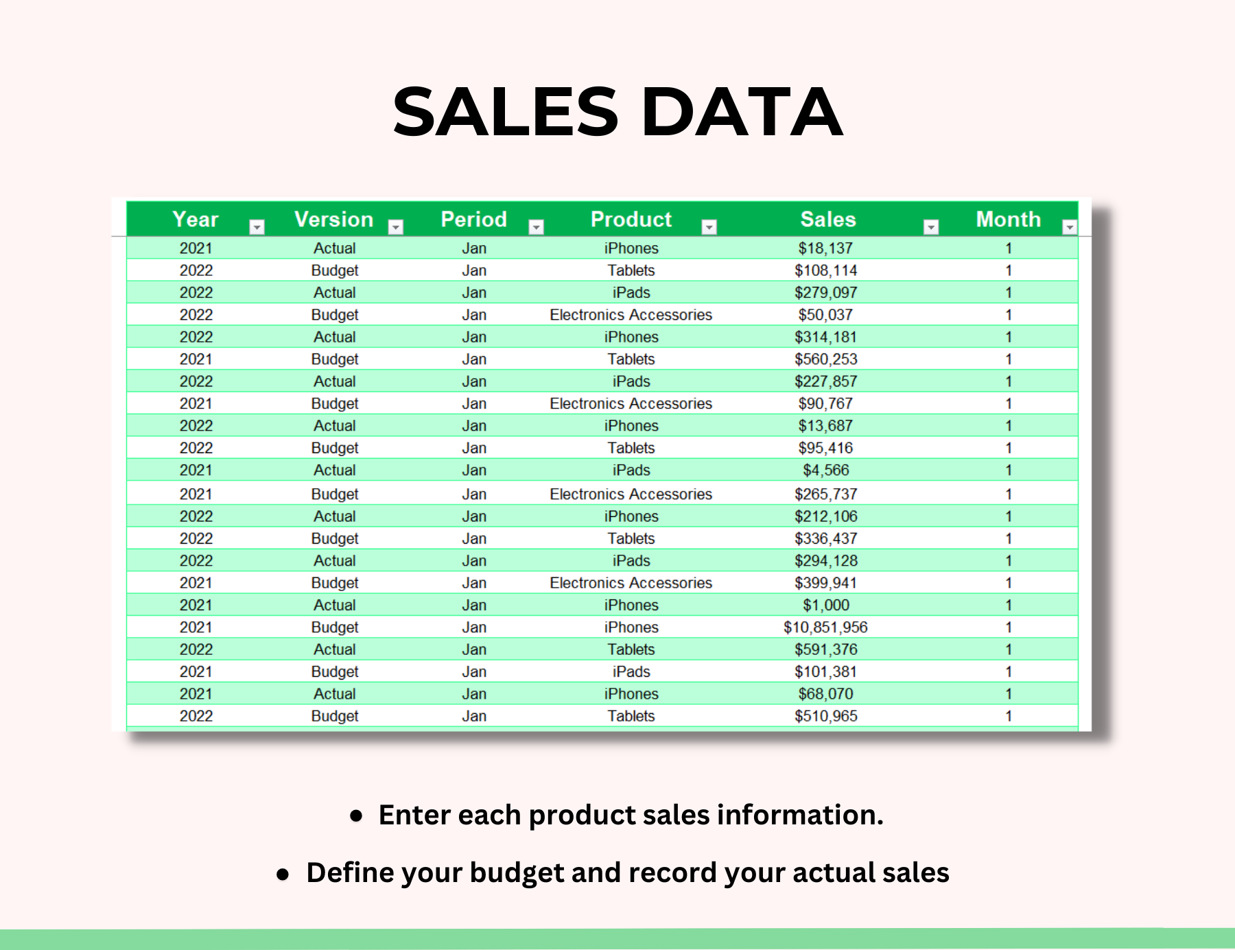 Finance Spreadsheet  template