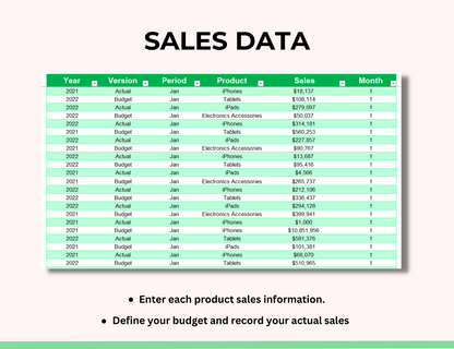 Finance Spreadsheet  template